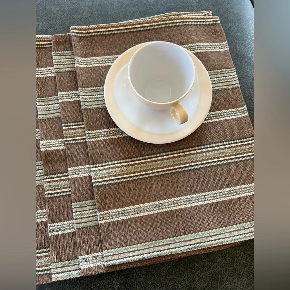 Placemats Set of 4 by Heritage Lace Brown/Sage